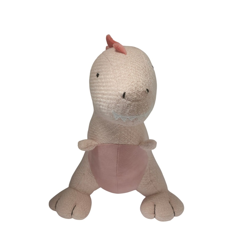Pillowfort Pink Dinosaur Decorative Pillow Plush T-Rex Textured Cotton 14in